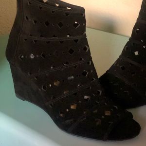 Michael Kors black suede booties